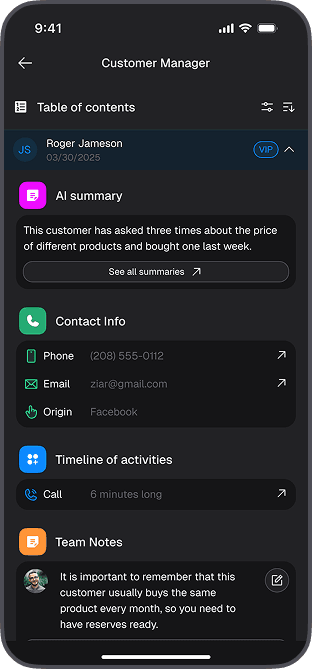 Customer Manager Mobile Image